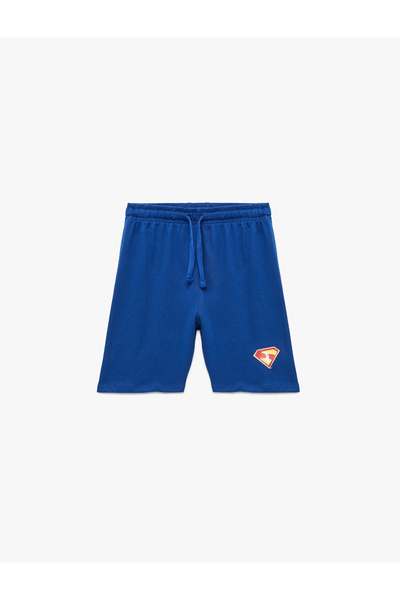 Koton Pamuklu Beli Bağlamalı Lisanslı Superman Baskılı Şort