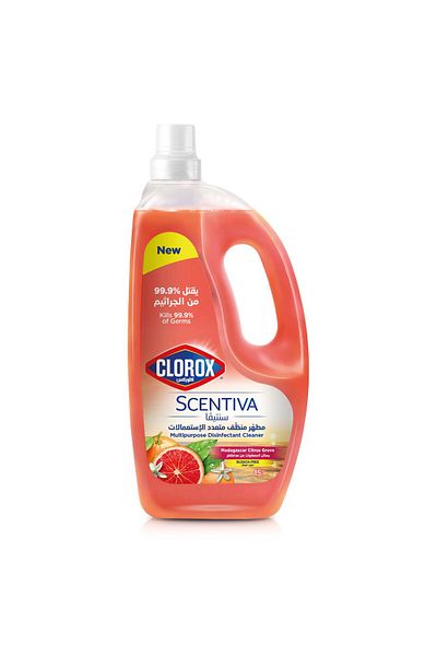 Clorox Scentiva Madagascar Citrus Grove Multipurpose Disinfectant Cleaner 2 x 1.5 Litres