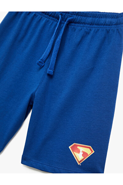 Koton Pamuklu Beli Bağlamalı Lisanslı Superman Baskılı Şort