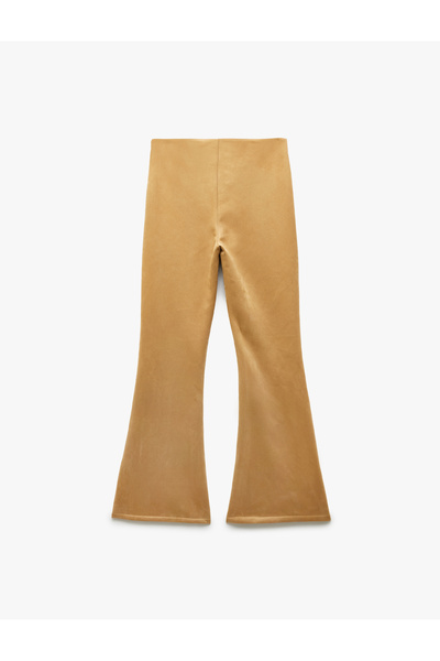 Koton Suni Süet Pantolon İspanyol Paça