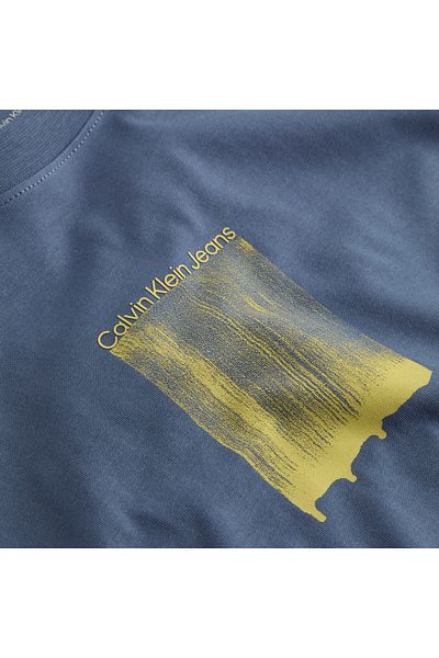 Calvin Klein Calvin Klein Men Vintage Indigo Brush Stroke Graphic T-Shirt