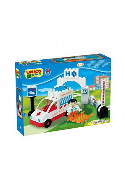 Evelise Σετ Κατασκευής Ασθενοφόρου και Γιατρού Unico Plus