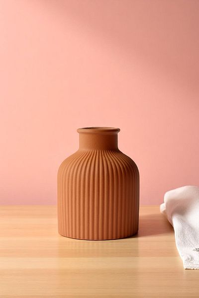 İkizlerin Dünyası Tile Color Striped Bohemian Style Concrete Vase