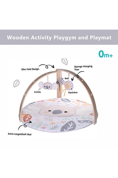 Factory Price - Nyra Wooden Activity Play Gym With Plush Toys - Koala B