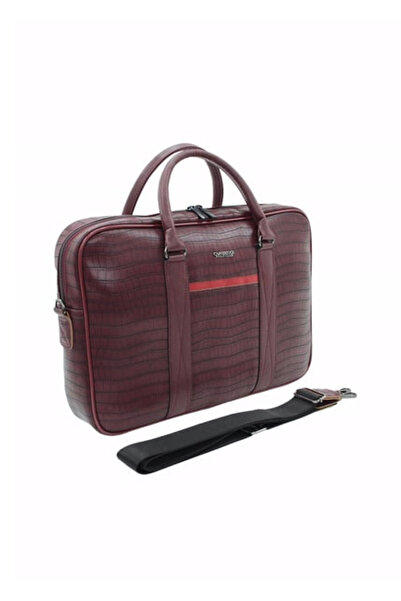 GLANCE Кеймбридж Поло Клуб Croco Документен калъф Бордо