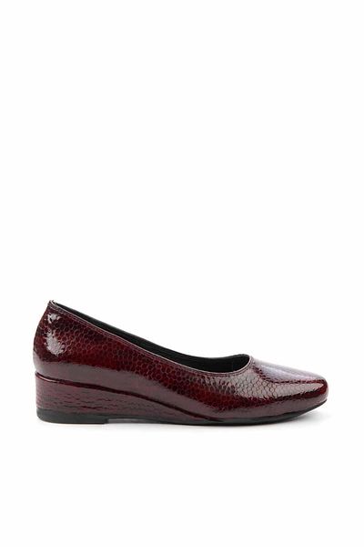 Bambi Pantofi ocazional damă din piele naturală crocodil roșu - K 01531530011
