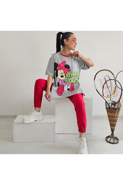 6 butik altı üstü butik Σετ κολιέ λεπτομέρεια Mickey αθλητική