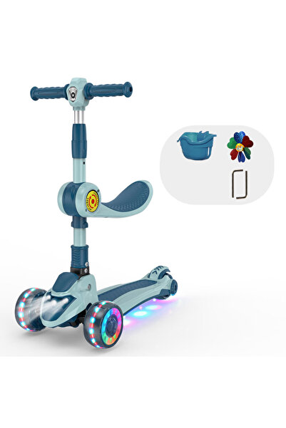 Ma Baby سكوتر ركل للأطفال 3 في 1، مع مقعد ومقبض قابلين للتعديل، للأطفال الصغا...