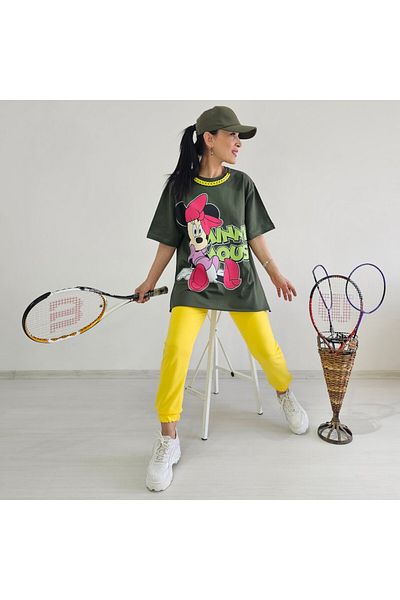 6 butik altı üstü butik Σετ κολιέ λεπτομέρεια Mickey αθλητική
