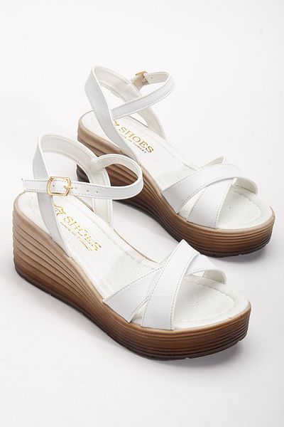 Hayalimdeki Ayakkabı Women's White Skin Daily Orthopedic Sole Sandals