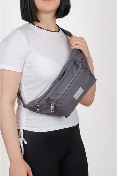 KAFF Gray Water Resistant Fabric Unisex Bodybag Cross Shoulder Bag -1045