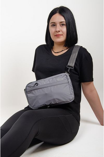 KAFF Gray Water Resistant Fabric Unisex Bodybag Cross Shoulder Bag -1055
