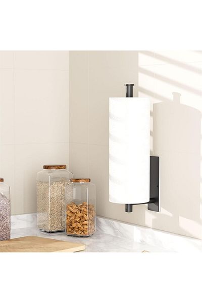 fulina Paper Towel Holder Under Cabinet, Self-Adhesive or Drilling Mount, for Kitchen, Bathroom, RV