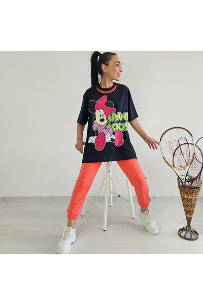 6 butik altı üstü butik Σετ κολιέ λεπτομέρεια Mickey αθλητική