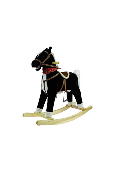 Evelise Αλογάκι κουνιστό Malipen, μαύρο και άσπρο