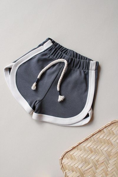 Oh La La Koala For Little Ones Anthracite Lace-Up Shorts