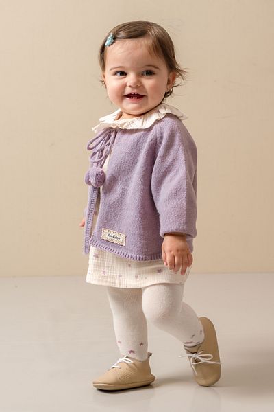 JNF kids Pompom Knitwear Vest Dress (with Pantyhose Gift)