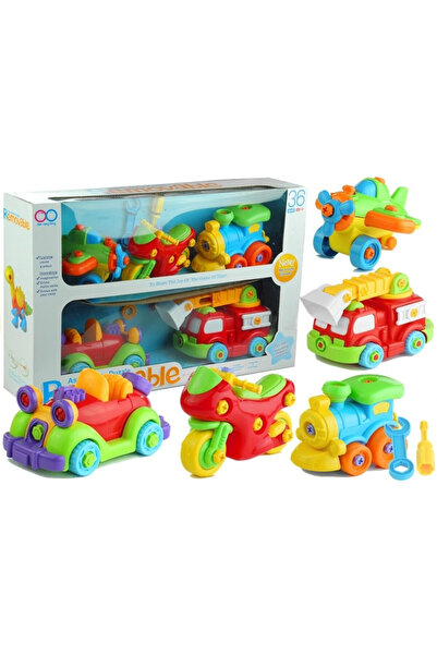 Evelise Σετ κατασκευών με πέντε αυτοκίνητα και 4 εργαλεία