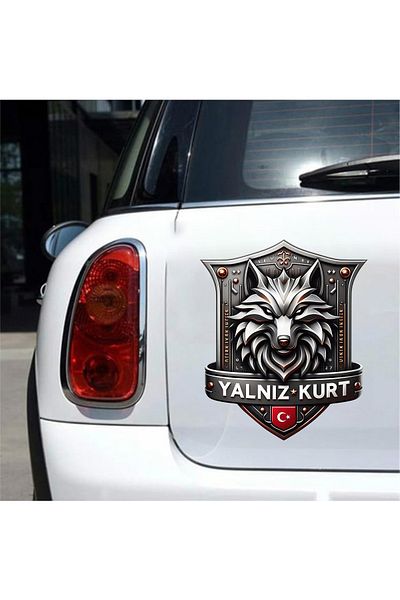 zafrakreklam Lonely Wolf - Sticker Foil 14X12 cm Model 1