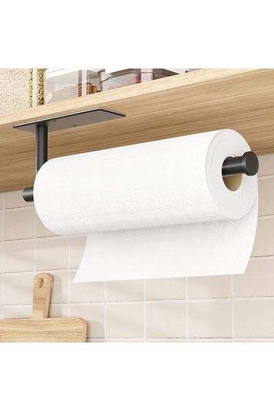 fulina Paper Towel Holder Under Cabinet, Self-Adhesive or Drilling Mount, for Kitchen, Bathroom, RV