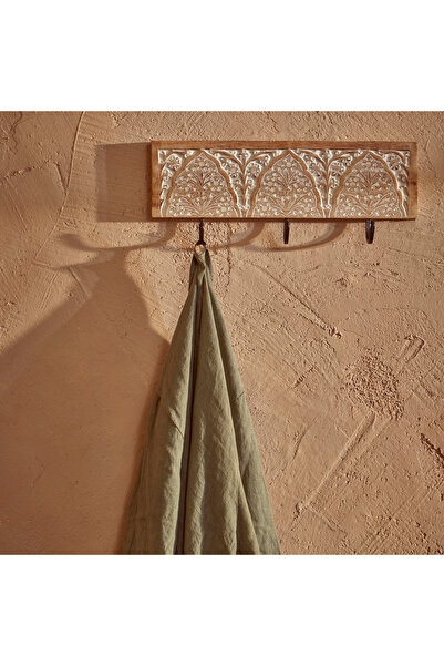 Bella Maison Nala Dekoratif Askı Naturel-Beyaz (38x5x18 cm)