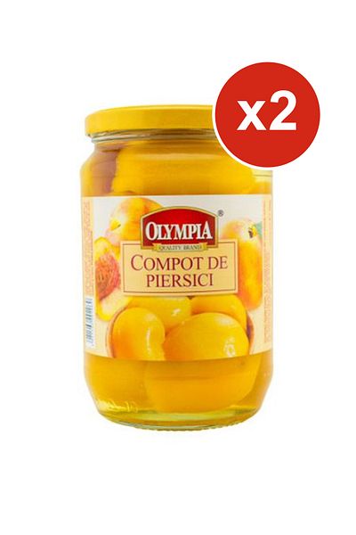 Olympia Peach compote 720 g x2PCS