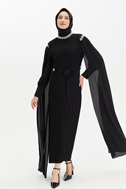 Setrms Pelerin Kol Piliseli Elbise