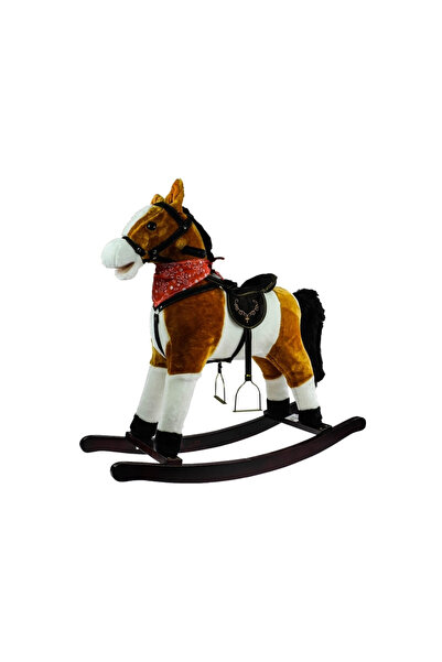 Evelise Κουνιστό αλογάκι Malipen 74 cm, ανοιχτό καφέ