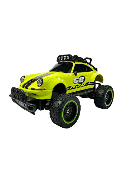 Evelise Mașină telecomandă Beetle Off-Road cu roți mari, verde