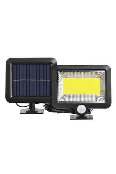 HOZRO Lampa solara de perete HOZRO SL-F100 cu senzor de miscare, 100 LED-uri COB, panou solar, telecomanda