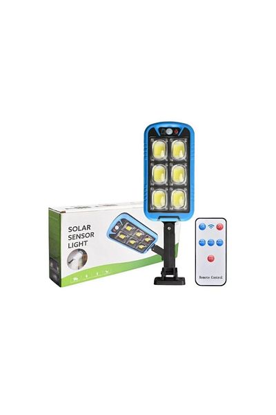 HOZRO Lampă solară HOZRO, LED ZB150A, carcasă albastră cu senzor de mișcare