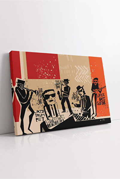KOSS Dijital Πίνακας σε καμβά με ομάδα μουσικής τζαζ, καμβάς μοντέρνου σχεδια...