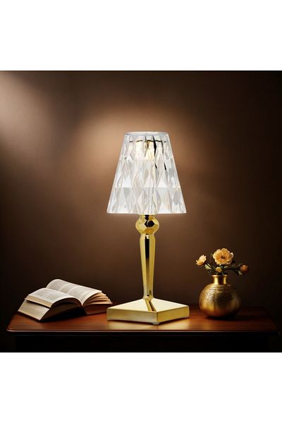 COOYA Diamond crystal table lamp, USB charging, simple style, suitable for bedroom, living room