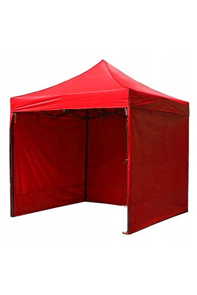 zola Cort pliabil 3 x 3 m, 3 pereti detasabili, structura otel, inaltime reglabila, impermeabil, rosu
