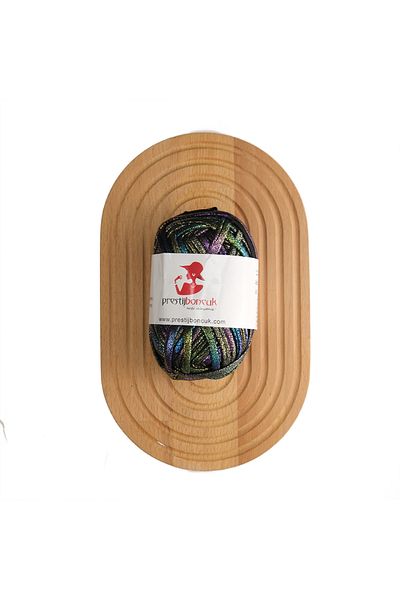 Prestij Boncuk Premium Leather Look Metallic Combed Cotton Thread Bag and Hobby Knitting Thread Mixed Color Textured