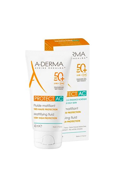 A-DERMA Sun Protection Fluid SPF 50+, 40ml + Spray SPF 50+, 200ml + After Sun Repair Lotion, 250ml