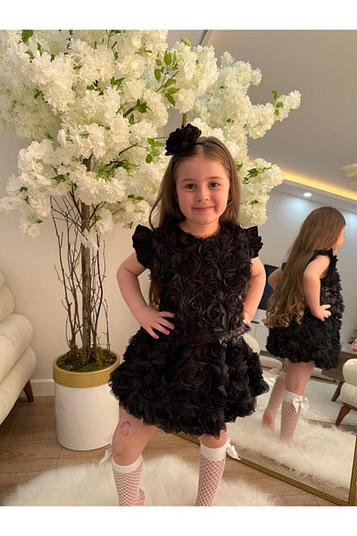 GÖKJOY BUTİK 3 D Rose Detailed Crown Included Special Day 3-Piece Set