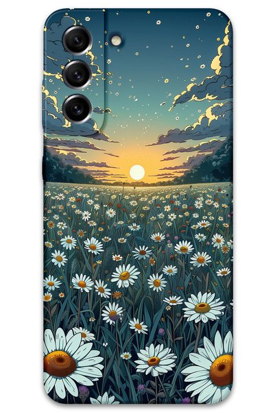 Gramaphone Galaxy S21 Compatible Flower Pattern Phone Case + Screen Protector...