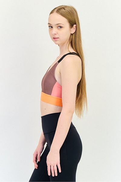 Only Play Women Sportswear Fit Sleeveless Training Sports Bra, Multicolor