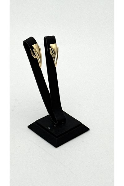 ELİOSA Gold Tarnish-Free (Xupıng) Triangle Detail Steel Earrings