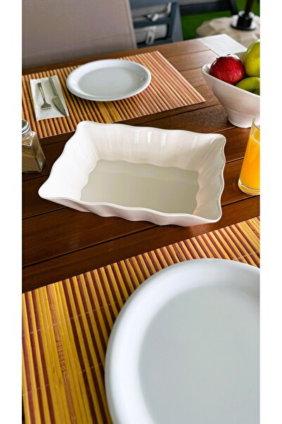 Alezy 556 Göreme Melamine Thermostar Lagoon Bread 26X20 cm White