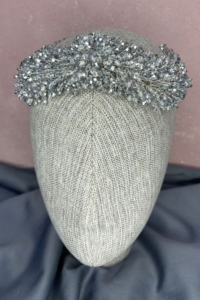 Hayalperest boncuk Diamira Sparkling Romantic Stone Bridal Accessory Gray