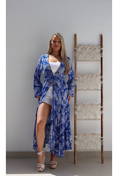 Alorabella كيمونو لارا ذو الحافة المزينة بالخرز