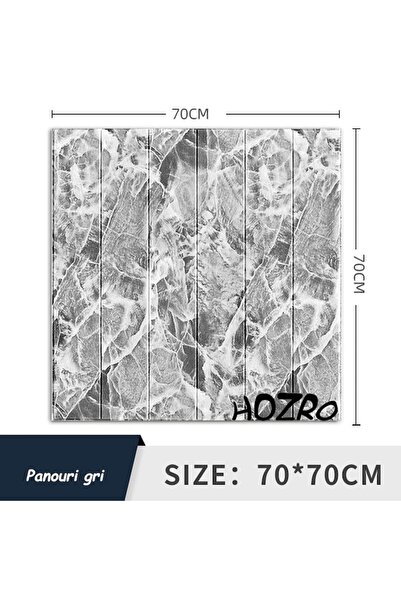 HOZRO Set 20 x Tapet 3D autoadeziv HOZRO, Model imitatie panouri de lemn, design modern