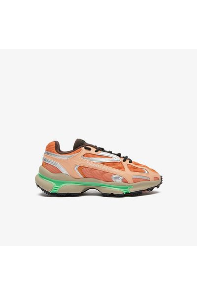 Lacoste L003 Trainers in Orange Green