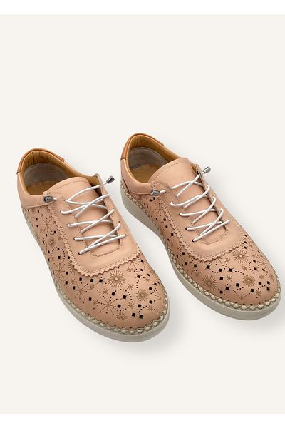 N Napa Shoe Pink Color Orthopedic Sole Genuine Leather Women's Shoes