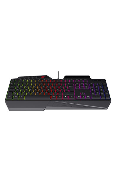 Havit Gamenote KB488L RGB Aydınlatmalı Oyuncu Klavyesi - Telefon Tutuculu - Türkçe Q