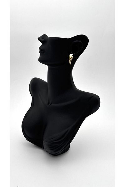 ELİOSA Gold Tarnish-Free (Xupıng) Triangle Detail Steel Earrings