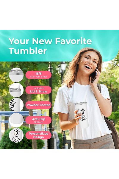 SassyCups Termos de călătorie pentru mirese, SassyCups, alb, oțel inoxidabil, 625 ml