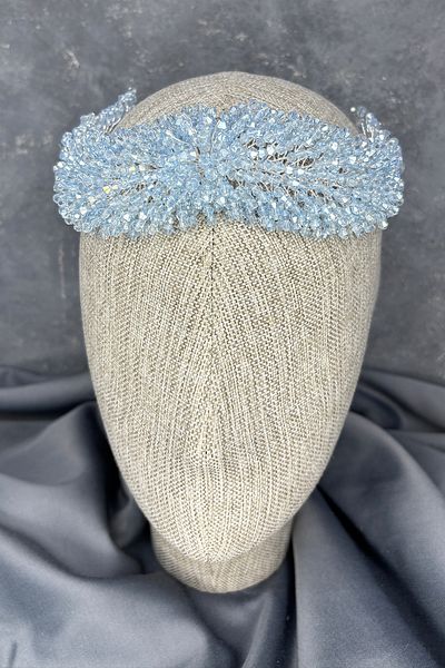 Hayalperest boncuk Diamira Beaded Dense Bridal Hair Accessory Sky Blue
